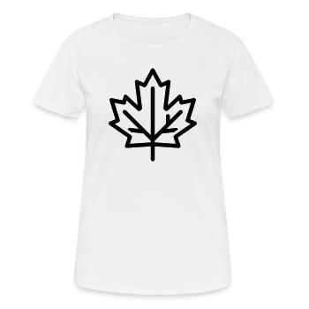 maple leaf - Women's Breathable T-Shirt - white - Front - AI Model Female 172 dark (172cm)