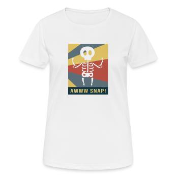 Arm Fracture Halloween Skeleton Bone Bone Fracture - Women's Breathable T-Shirt - white - Front - AI Model Female 172 dark (172cm)