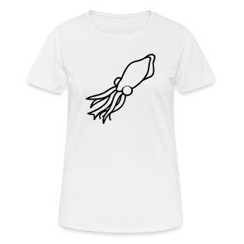 Tintenfisch - Frauen T-Shirt atmungsaktiv - Weiß - Vorne - AI Model Female 172 dark (172cm)