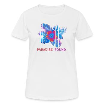 Hibiscus Neon Paradise Found - Women's Breathable T-Shirt - white - Front - AI Model Female 172 dark (172cm)