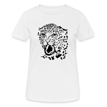 Leopard - Women's Breathable T-Shirt - white - Front - AI Model Female 172 dark (172cm)