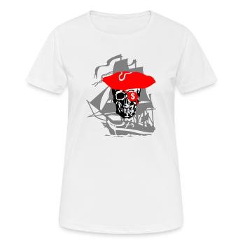 Pirate - T-shirt respirant Femme - blanc - Devant - AI Model Female 172 dark (172cm)