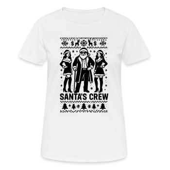 L’équipage du Père Noël proxénète Père Noël - T-shirt respirant Femme - blanc - Devant - AI Model Female 172 dark (172cm)