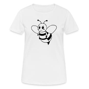 Biene Bienchen Imker  - Frauen T-Shirt atmungsaktiv - Weiß - Vorne - AI Model Female 172 dark (172cm)