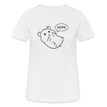 hamster paresseux hamster amant hamster propriétaire de hamster - T-shirt respirant Femme - blanc - Devant - AI Model Female 172 dark (172cm)