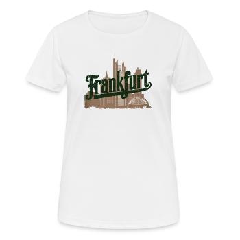Frankfurt Skyline Silhouette with Historical and - Women's Breathable T-Shirt - white - Front - AI Model Female 172 dark (172cm)