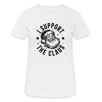 Ich unterstütze den Claus - Frauen T-Shirt atmungsaktiv - Weiß - Vorne - AI Model Female 172 dark (172cm)