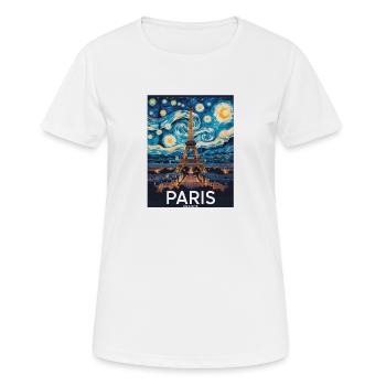 Paris - T-shirt respirant Femme - blanc - Devant - AI Model Female 172 dark (172cm)