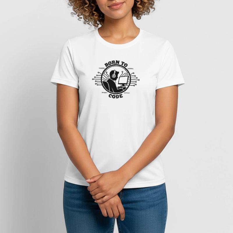 Coder Born to Code Programmer Women's Breathable T-Shirt