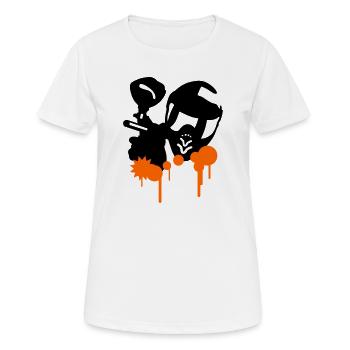 Paintball - Women's Breathable T-Shirt - white - Front - AI Model Female 172 dark (172cm)