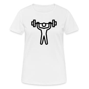 musculation - T-shirt respirant Femme - blanc - Devant - AI Model Female 172 dark (172cm)