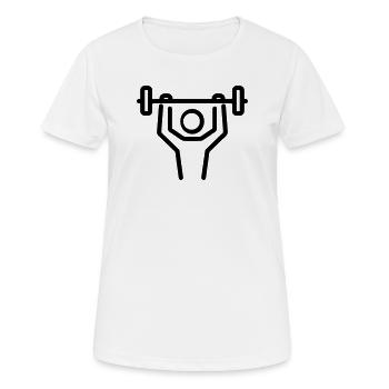 musculation - T-shirt respirant Femme - blanc - Devant - AI Model Female 172 dark (172cm)