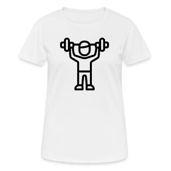 musculation - T-shirt respirant Femme - blanc - Devant - AI Model Female 172 dark (172cm)