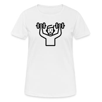 musculation - T-shirt respirant Femme - blanc - Devant - AI Model Female 172 dark (172cm)