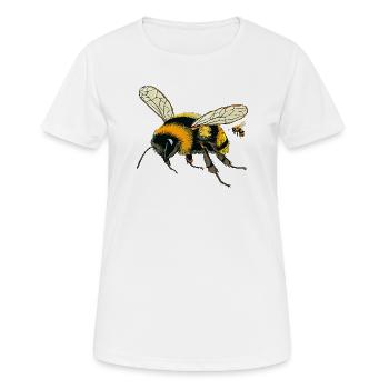 Bourdons - T-shirt respirant Femme - blanc - Devant - AI Model Female 172 dark (172cm)