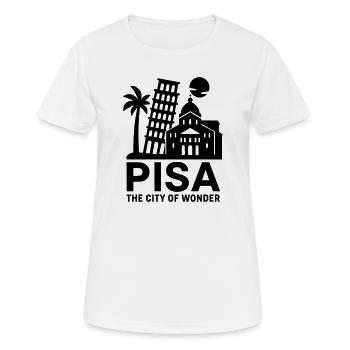 Pise, Italie - T-shirt respirant Femme - blanc - Devant - AI Model Female 172 dark (172cm)