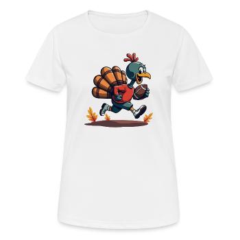 Thanksgiving Football Truthahn - Frauen T-Shirt atmungsaktiv - Weiß - Vorne - AI Model Female 172 dark (172cm)
