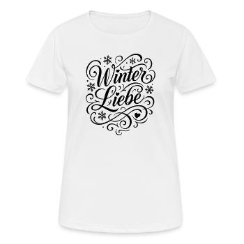 Dicton d’amour d’hiver - T-shirt respirant Femme - blanc - Devant - AI Model Female 172 dark (172cm)