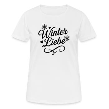 Dicton d’amour d’hiver - T-shirt respirant Femme - blanc - Devant - AI Model Female 172 dark (172cm)