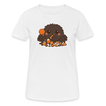 Monstre au caramel avec des friandises - T-shirt respirant Femme - blanc - Devant - AI Model Female 172 dark (172cm)