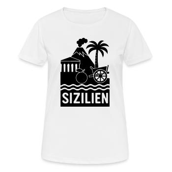 Silhouette Sicile - T-shirt respirant Femme - blanc - Devant - AI Model Female 172 dark (172cm)