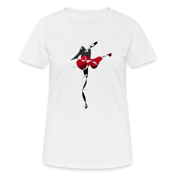 Guitarist - Women's Breathable T-Shirt - white - Front - AI Model Female 172 dark (172cm)