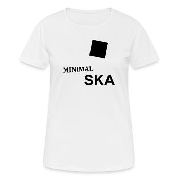 Minimal Ska - Frauen T-Shirt atmungsaktiv - Weiß - Vorne - AI Model Female 172 dark (172cm)