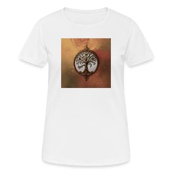 Circular Tree of Life - Women's Breathable T-Shirt - white - Front - AI Model Female 172 dark (172cm)