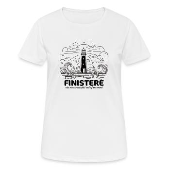 Finistère Souvenir Travel Gift Lighthouses Brittany - Women's Breathable T-Shirt - white - Front - AI Model Female 172 dark (172cm)
