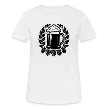 Brancard - T-shirt respirant Femme - blanc - Devant - AI Model Female 172 dark (172cm)