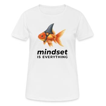 Goldfish Mindset Helmet - Women's Breathable T-Shirt - white - Front - AI Model Female 172 dark (172cm)