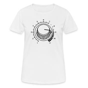 Volume, Monter le son, Volume, Musique, Fête, Son DJ - T-shirt respirant Femme - blanc - Devant - AI Model Female 172 dark (172cm)