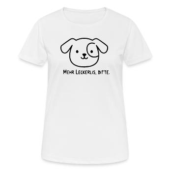 Chien mignon | Plus de friandises, s’il vous plaît ! - T-shirt respirant Femme - blanc - Devant - AI Model Female 172 dark (172cm)