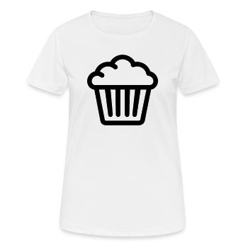 Muffin - Frauen T-Shirt atmungsaktiv - Weiß - Vorne - AI Model Female 172 dark (172cm)