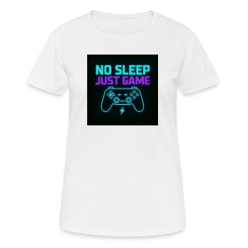 Kein Schlaf, nur Spiel - Frauen T-Shirt atmungsaktiv - Weiß - Vorne - AI Model Female 172 dark (172cm)