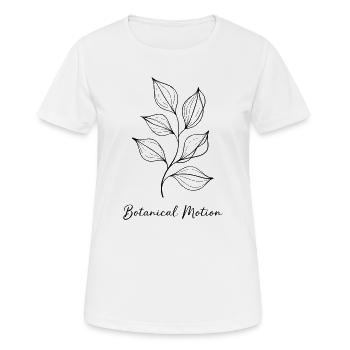Mouvement botanique – Mouvement de la nature - T-shirt respirant Femme - blanc - Devant - AI Model Female 172 dark (172cm)