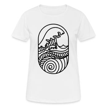 Deine Neue Welle – Küste, Sonne & Surf-Vibes - Frauen T-Shirt atmungsaktiv - Weiß - Vorne - AI Model Female 172 dark (172cm)