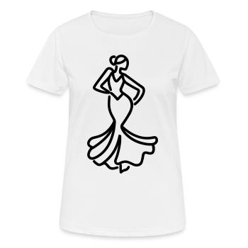 flamenco - T-shirt respirant Femme - blanc - Devant - AI Model Female 172 dark (172cm)