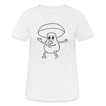 Funny Mushroom - Women's Breathable T-Shirt - white - Front - AI Model Female 172 dark (172cm)