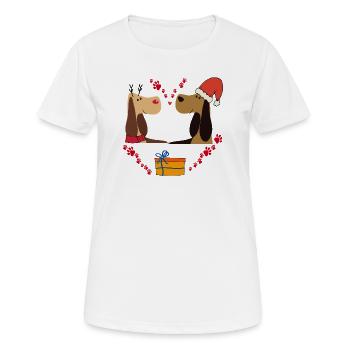 Le bonheur de Noël - T-shirt respirant Femme - blanc - Devant - AI Model Female 172 dark (172cm)