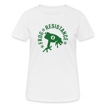 Frog resistance - "Frog resistance" - Women's Breathable T-Shirt - white - Front - AI Model Female 172 dark (172cm)