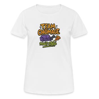 Arbeitsloses, aber stylisches Team - Frauen T-Shirt atmungsaktiv - Weiß - Vorne - AI Model Female 172 dark (172cm)