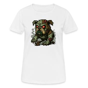 Untote Bulldogge - Frauen T-Shirt atmungsaktiv - Weiß - Vorne - AI Model Female 172 dark (172cm)