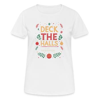 Deck the Halls en Joie - T-shirt respirant Femme - blanc - Devant - AI Model Female 172 dark (172cm)