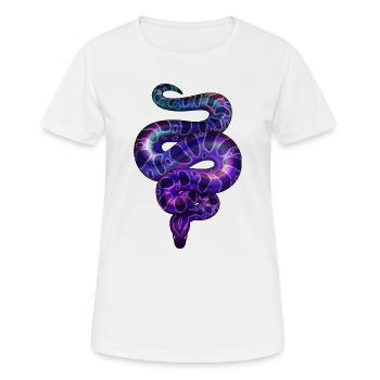 Neon Snake Violet - Women's Breathable T-Shirt - white - Front - AI Model Female 172 dark (172cm)