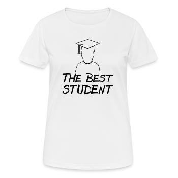 Meilleur étudiant - T-shirt respirant Femme - blanc - Devant - AI Model Female 172 dark (172cm)