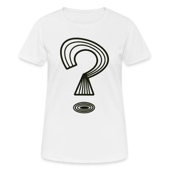 Point d’interrogation de Cean - T-shirt respirant Femme - blanc - Devant - AI Model Female 172 dark (172cm)