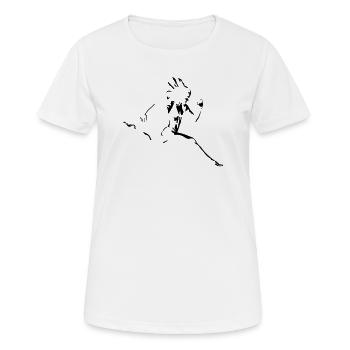 coureur - T-shirt respirant Femme - blanc - Devant - AI Model Female 172 dark (172cm)