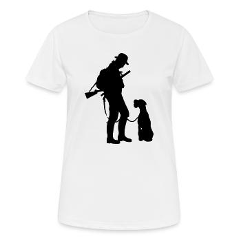 Hunter - Women's Breathable T-Shirt - white - Front - AI Model Female 172 dark (172cm)