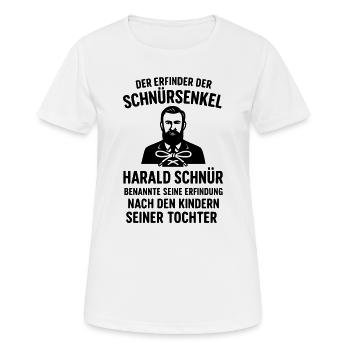 Schnürsenkel Erfinder Witziger Spruch - Frauen T-Shirt atmungsaktiv - Weiß - Vorne - AI Model Female 172 dark (172cm)